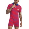 Landofgenie Onesie Pyjamas Men's Short Sleeve Cotton Romper One Piece