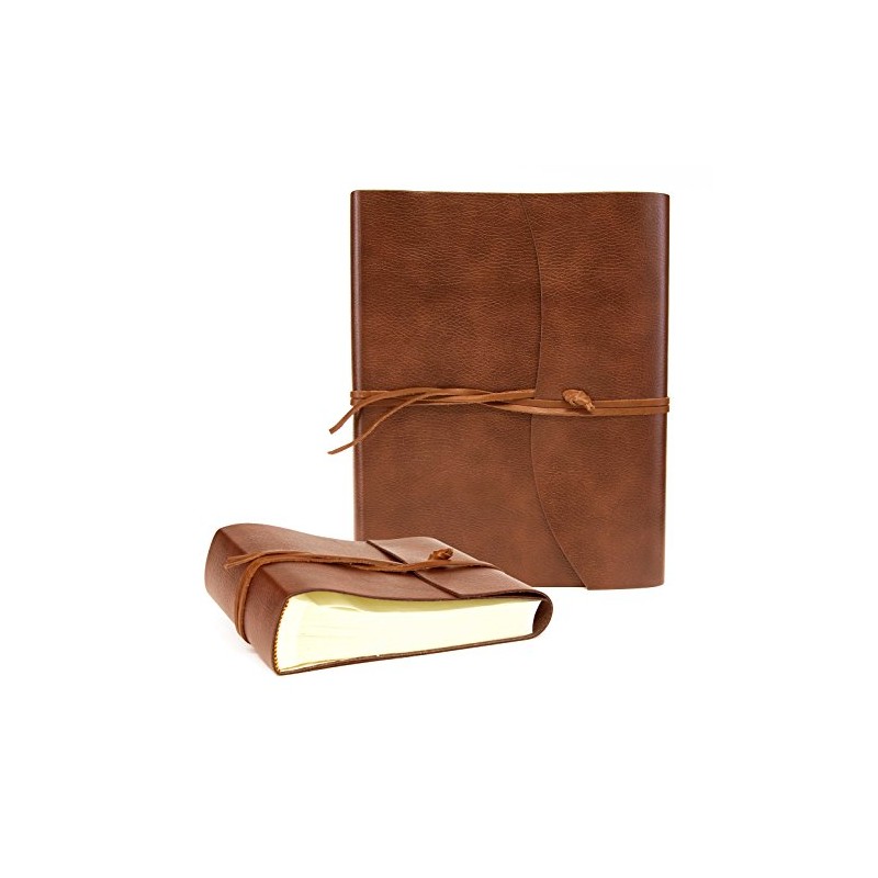 Tivoli Medium Recycled Leather Photo Album, Handmade Classic Italian Style,