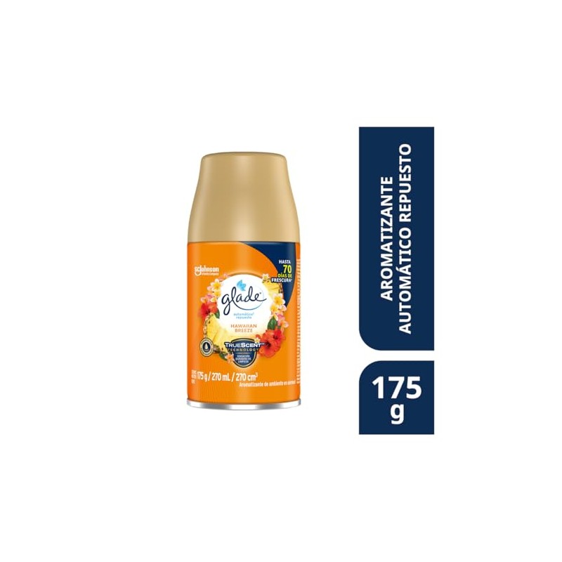 Glade - Automático Aromatizante de Ambiente Continuo, Repuesto, Aroma Hawaian