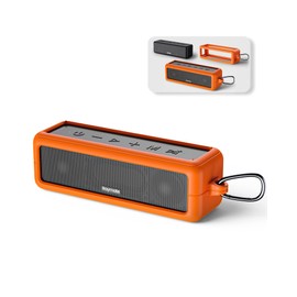 Raymate Bluetooth Speaker, 30W Deep Bass TWS Pairing Stereo Sound with DSP, IPX7 Waterproof Wireless V5.0 Shower Speakers, 15H Playtime Portable Speakers for Party Outdoor Travel(Orange)