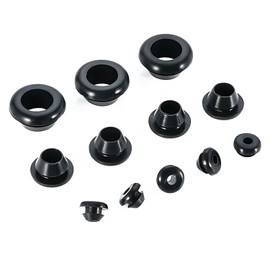 Qrity 20 PCS Rubber Grommet, Electrical Conductor Gasket Ring, Electrical Grommets for Protecting Wires, Plugs and Cables, ID 5mm Mount Dia 8mm