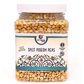 100% Natural Plain Toor Dal - Protein & Fiber Split Pigeon Peas - Finest Taste of Cajanus Cajan | Arhar Dal | Kandi Pappu | Thuvaram Paruppu| Orhor Dal Pack of 1.5 Pound by Ny SPICE SHOP