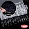 Artificial Nail Tips 120pcs Poly Gel Self Nail Extension Tips, 120 Pieces, Stiletto / 인조 손톱 말캉팁 120pcs 폴리 젤 셀프 네일 연장 팁, 120개, 스틸레토