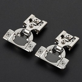 Ravinte 20 Pack 10 Pairs 3/8 inch Overlay Cabinet Hinges Kitchen Soft Close Cabinet Hinges Hidden Door Hinge for Kitchen Cabinet Hinges Satin Nickel Cabinet Hardware Stainless Steel Adjustable Hinges