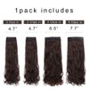 REECHO 24" Curly Wavy 4 Pieces Set Thick Clip in