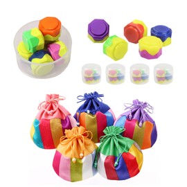 NOPIGO [Random] Korean Traditional Play Game Gonggi Jack Stone Pebbles Set/bokjumeoni(Korean Traditional- Called Pocket of Blessings) (goggi20 bokjumeoni)