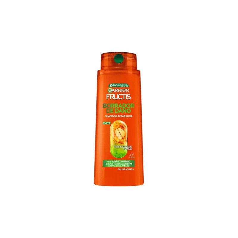 Shampoo Garnier Fructis Borrador de Daño con Biotina Largo Perfecto