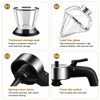 Diamond Glass Honey Dispenser with Bottom Pour Trigger, Elegant Oil
