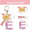 Capaneus Pink Butterfly Letter Keyring, E