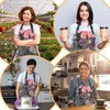 LECTNORE Chefs Kitchen Aprons, Floral Aprons for Women Adjustable Apron