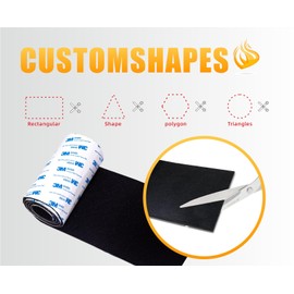 Mariyandh Felt Furniture Pads,40 x 5 Inch Felt Pads for Furniture Non Slip Self Adhesive Cuttable Felt Tape,Black Heavy Duty Felt Strip Roll for Protecting Hardwood Floors Chair Wall Protector