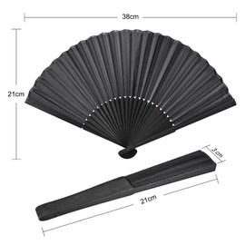 faburo 4 x Folding Bamboo Fan Classic Small Folding Fan for Wedding Party Gift Decoration