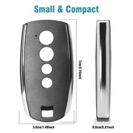 Garage Door Opener 433.92MHz Hansender, Pack of 3 Garage Doors Remote Control Duplicated Remote Control Compatible with King Gates Stylo 4K Remote Control, 4 Channels