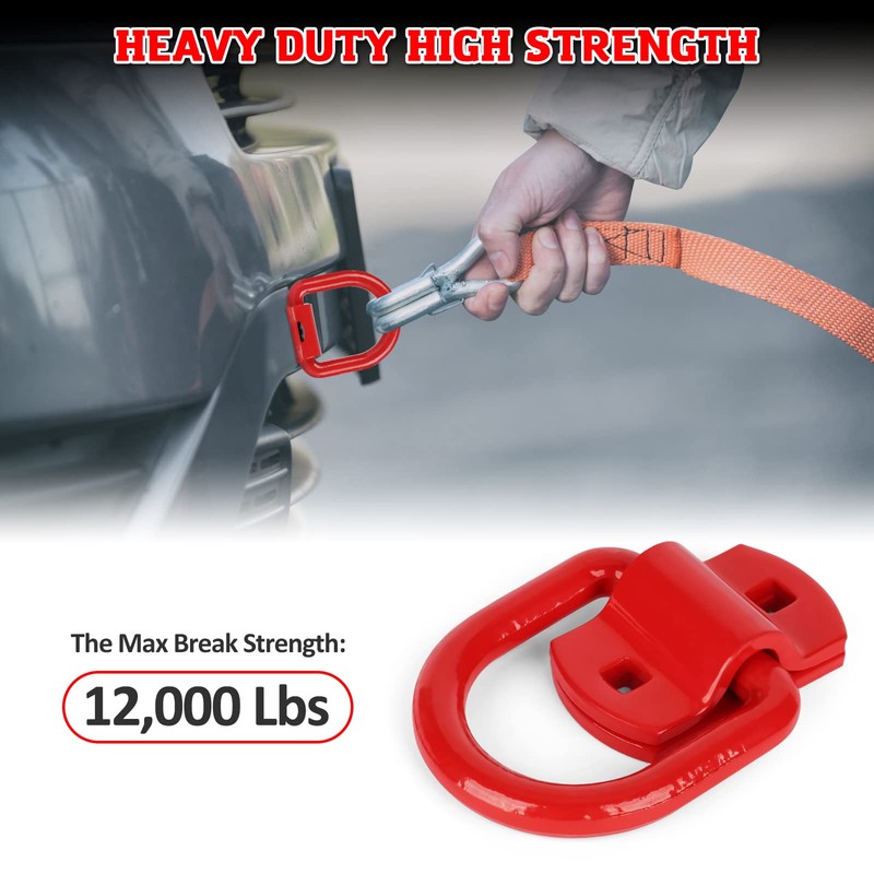 AUTOBOTS 1/2" Heavy Duty Bolt-On Forged D Ring, 12000Lbs Break