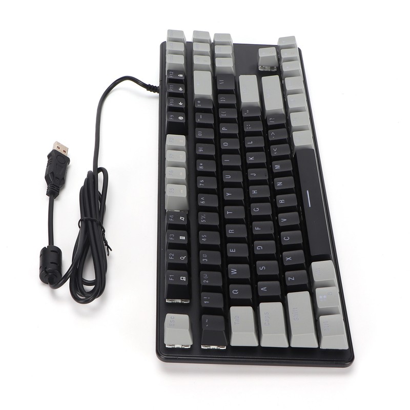 87 Key Mechanical Keyboard RGB Backlight Blue Switch Quick Response
