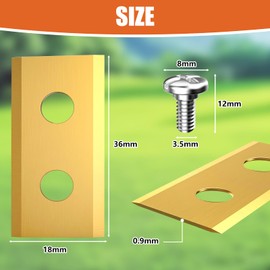 EOPUOZS Set of 36 robotic lawnmower blades for Worx Landroid, high-quality replacement blades for lawnmowers with matching screws, titanium blade blades compatible with Worx and LandXcape
