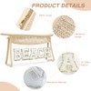 Bolsa de maquillaje con letra de chenilla con purpurina, capacidad