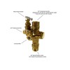 3/4" Compression Top Inlet X 3/4" MNPT Oulet, Combo Unloader