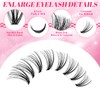 MOTIBACK 50D-100D Cluster Lashes Kit – Wispy Individual Eyelashes for