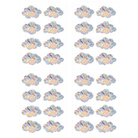 Pilikoll Pack of 32 Cloud Prism Window Stickers for Bird Strikes, PVC Suncatcher Stickers, Reflective Stickers, Window Sun Catcher, Prism Window Stickers for Stops, Birds, Flying in Windows