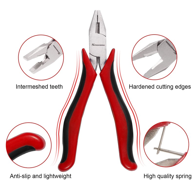SPEEDWOX Mini Lineman Pliers, Combination Pliers 4.5 Inches with Box