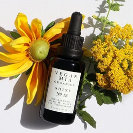 Vegan Mia Vegan Mia Organics - Shine Hair Oil Serum Treatment & Forest Sage Beard Oil, 1 fl oz (Variety 2 Pack)