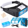 YOCTOSUN Magnifying Glasses with Light for Close Work, Rechargeable Headband
