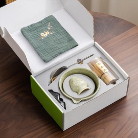 Matcha Set, 7Pcs Perfect Matcha Kit for Matcha Tea Ceremony, Household Matcha Tea Set for Tea Lovers, Matcha Whisk Set Matcha Bowl Set with Bamboo Matcha Whisk and Scoop