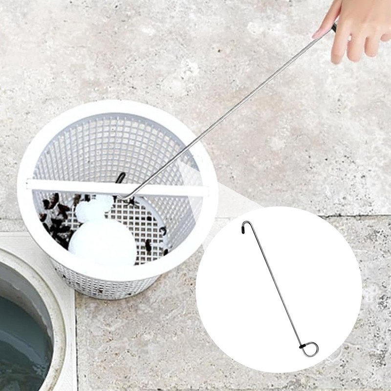 Stainless Steel Skimmer Lid Lifting Hook - Stainless Steel Skimmer