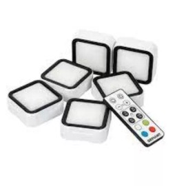 Defiant 6-Pack LED Accent Lights with Remote Control 4 Colors, Timer NEW