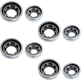 Young Wolf 4 Front Axle Shells for 5/16 Front Wheel Hub + 4 Rear Axle Shells for 3/8 Rear Hub Mountain Bike Bicycle with 2 Front and 2 Rear Hub Bearings