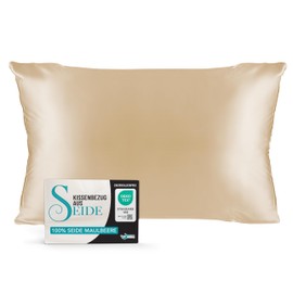 Dreamzie - Silk cushion cover - 100% mulberry silk, 19 momme, double-sided Oeko-TEX® - silk pillowcase for hair and skin - anti-ageing, anti-bed bugs.