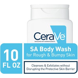 CeraVe Body Wash with Salicylic Acid 10 Ounce Fragrance Free Body Wash to Exfoliate Rough and Bumpy Skin