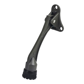 CG PLUS Door Stopper, Kick Down Door Stops for Heavy Doors, with Rubber Tip and Spring Lever, Adjustable, Easy to Set Down and Release, 4-Inch, for Wide Doors (4inch x 30pack, Dark Grey)