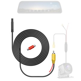 YQMAJIM RCA Plug to 4PIN Adapter Cable, 4 Ft Thicker Connector Backup Camera to Dash Cam Cord, Rear View Camera Video to Mirror Cam Cable