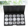 Ipetboom 15-Hole Empty Eyeshadow Palette Case Set Round 26mm Makeup