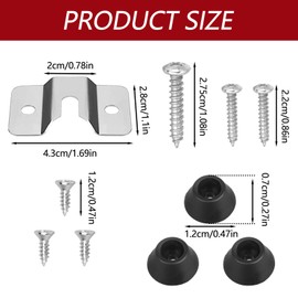 2 Sets Dartboard Hanging Bracket Dart Board Hanging Screws Wall Mounting Holder Dartboard Fixing Kit Darts Holder Screw Hook Set for Dartboard Hanging