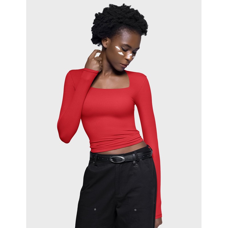 PUMIEY Long Sleeve Shirts for Women Dupes T Shirts Womens