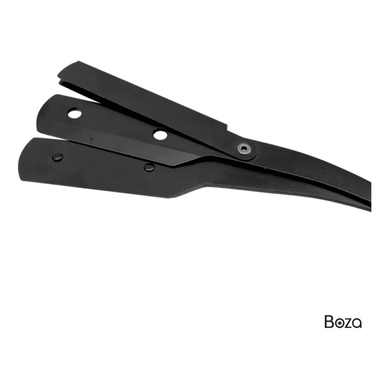 Boza Porta Navaja Barbero Acero Inox Negra Peluquero Uso Propio