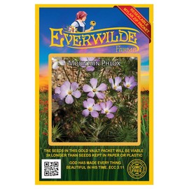 Everwilde Farms - 2000 Mountain Phlox Native Wildflower Seeds - Gold Vault Jumbo Seed Packet