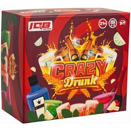 Crazy Drunk – The Ultimate Drinking Card Game for Adults (21+) Includes 56 Unique Cards and 8 Reusable Transparent Cups with sip Measurement Lines. Perfect for College Nights, Epic Parties.