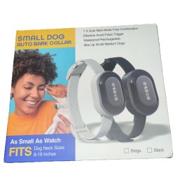 teptec shop NIB Small Dog Auto Bark Collar Waterproof Rechargeable Black 6" 19" Neck