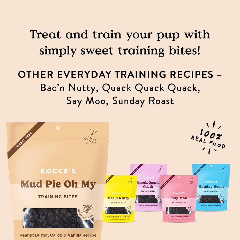Bocce's Bakery Mud Pie Oh My Training Treats for Dogs,