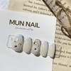 Ice Flower Nail Tips - Short Oval / 아이스 플라워