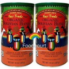 Trader Joe's 2 Packs Trader Joe's Organic Fair Trade Bolivian Blend Bean Coffee 12 oz Each