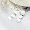 Lightweight Drop Dangle Earrings for Women Silver Three Layers Round