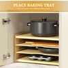 sandpaint 4 Tier Wooden Cabinet Tray Dividers, Kitchen Vertical Baking