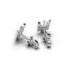Ukrainian Tryzub Trident 925 Silver 14K White Gold Plated Silver