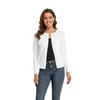 CUNYI Women's Crew Neck Cardigan, White