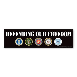Defending Our Freedom Bumper Strip Magnet by Magnet America is 2.875" x 10.875" Made for Vehicles and Refrigerators